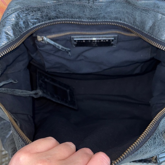 🔥RARE XL🔥Balenciaga City Tote Extra Large 50cm Black Gunmetal Crinkled Leather - Picture 12 of 17